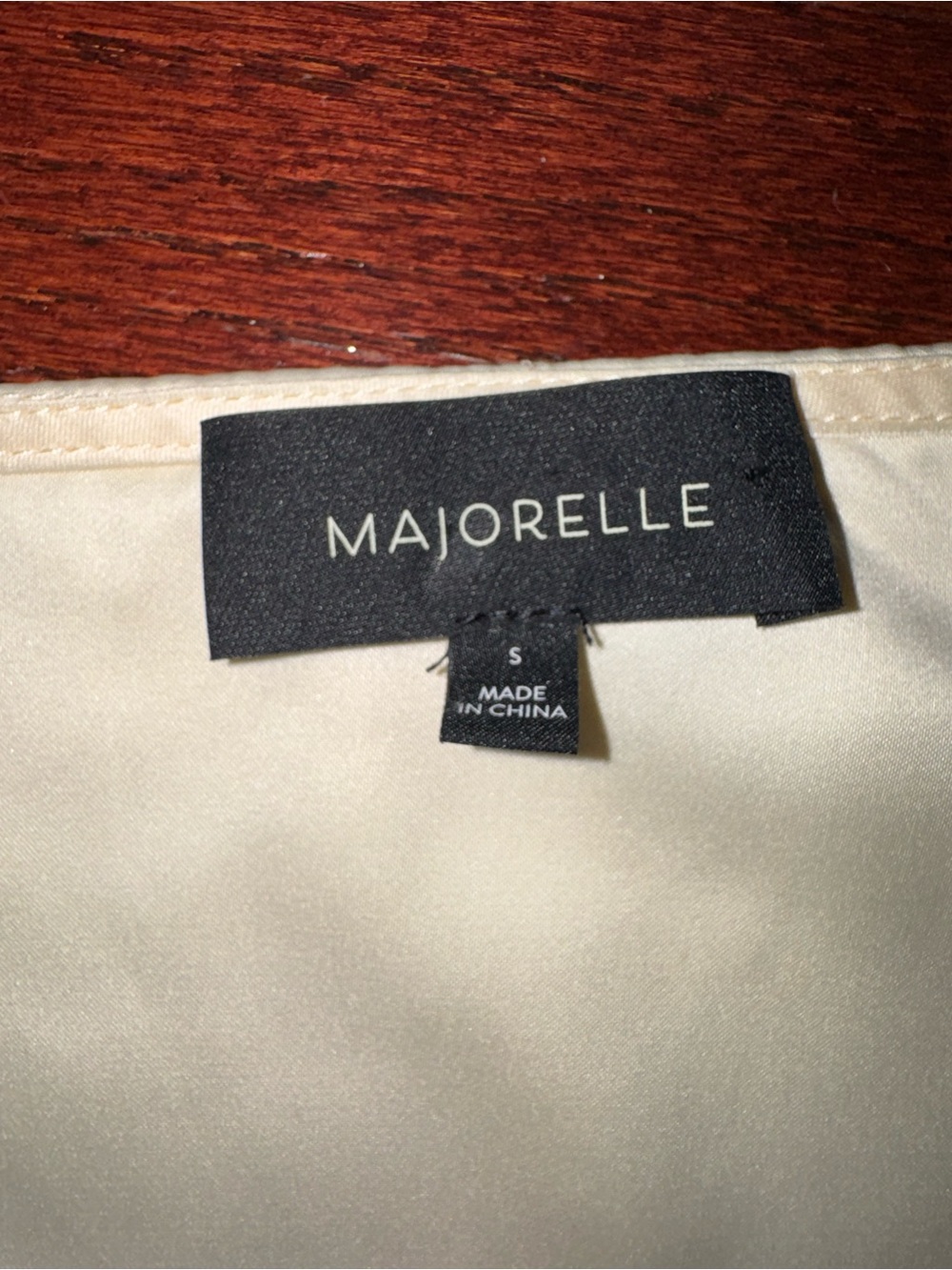REVOLVE x Majorelle Ivory Satin Tie-Front Top - Picture 4 of 9